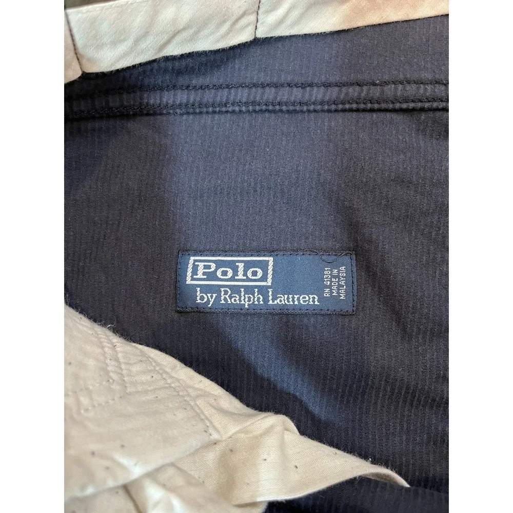 VTG Polo Ralph Lauren Corduroy Pants Mens 38x30 Navy Blue Tapered Leg 5 Pocket‎